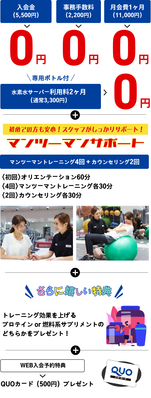 入会キャンペーン詳細