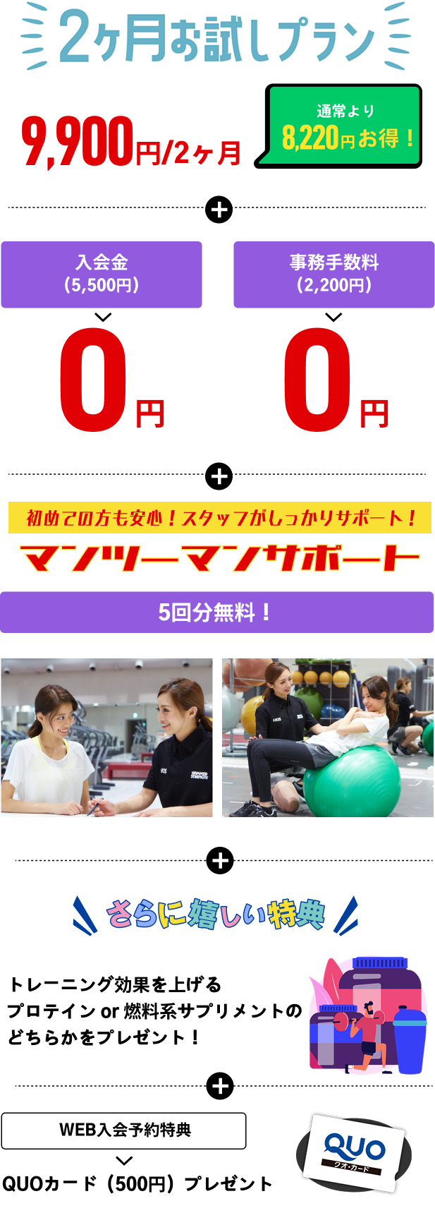 2ヶ月お試しプラン詳細
