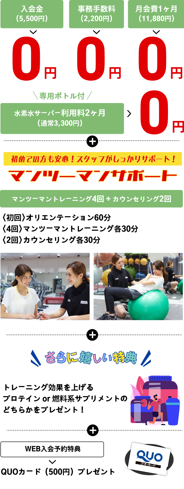 入会キャンペーン詳細