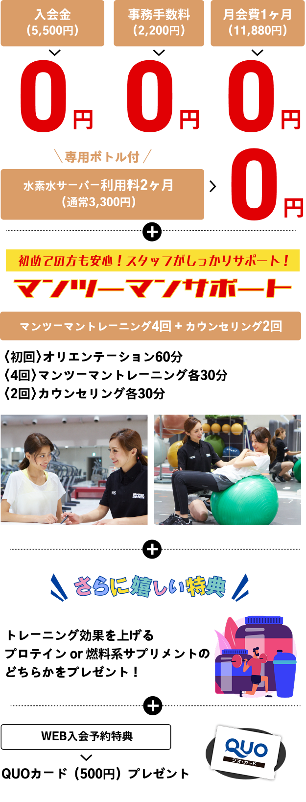 入会キャンペーン詳細