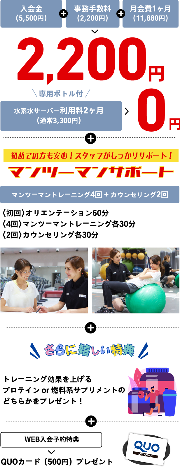 入会キャンペーン詳細