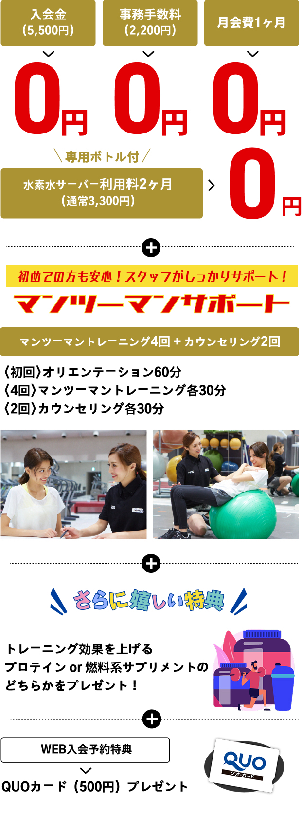 入会キャンペーン詳細