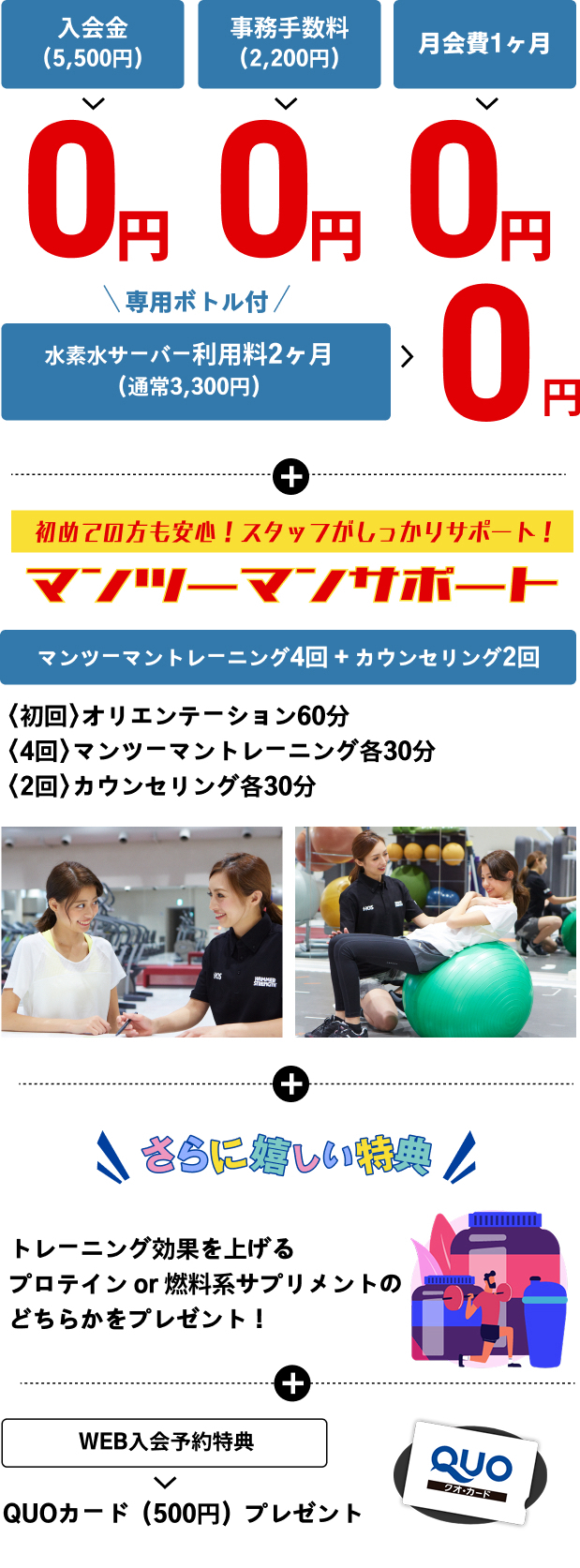 入会キャンペーン詳細