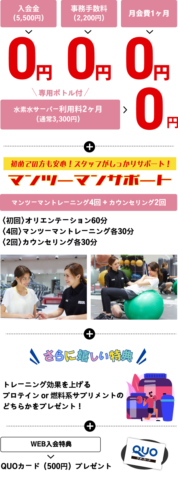 入会キャンペーン詳細